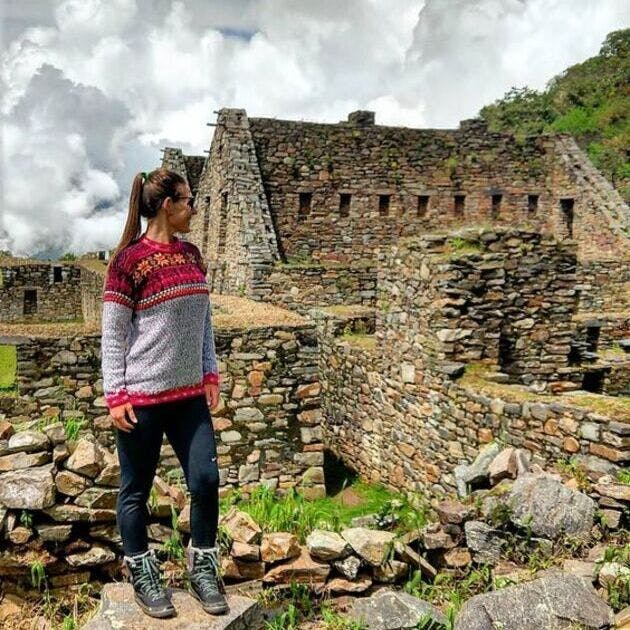 Tourist at the Choquequirao Archaeological Site